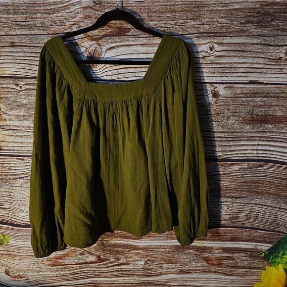 Sonoma blouse women's XL deep sage green NWT - Picture 4 of 4